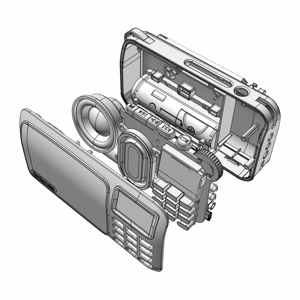 Rolton W405 portable FM radio speaker with MP3 player function in compact design