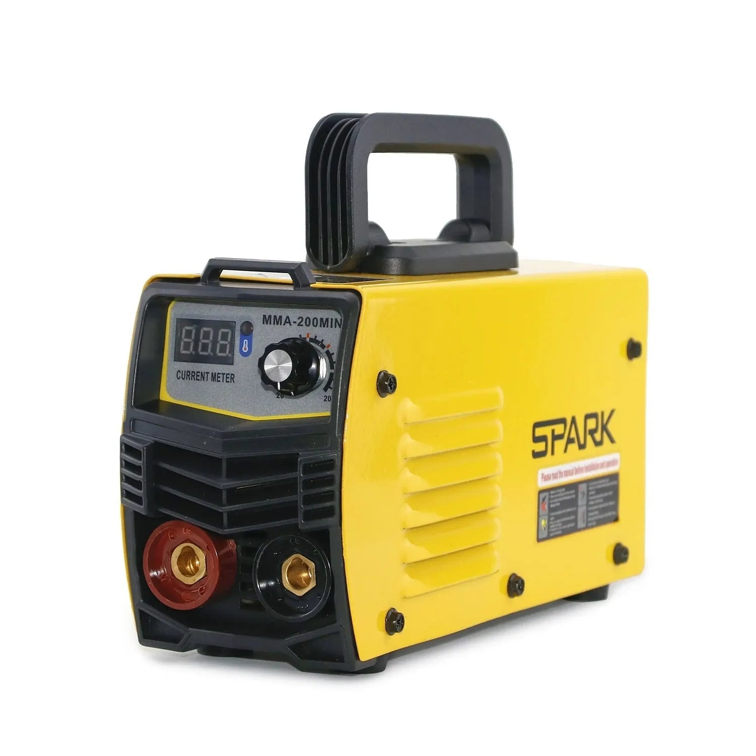 MMA-200MIN 220V DC inverter welding machine with welding tongs, grounding clamps, face shield and brush hangers
