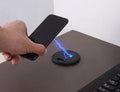 60mm round wireless charging pad for embedding into furniture surfaces with USB cable connection