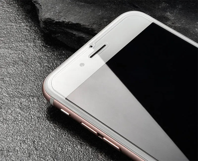iPhone tempered glass screen protector with 9H hardness and oleophobic coating