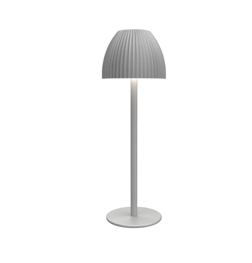 Ins pattern dimming small night lamp with thin round base in black or white colour
