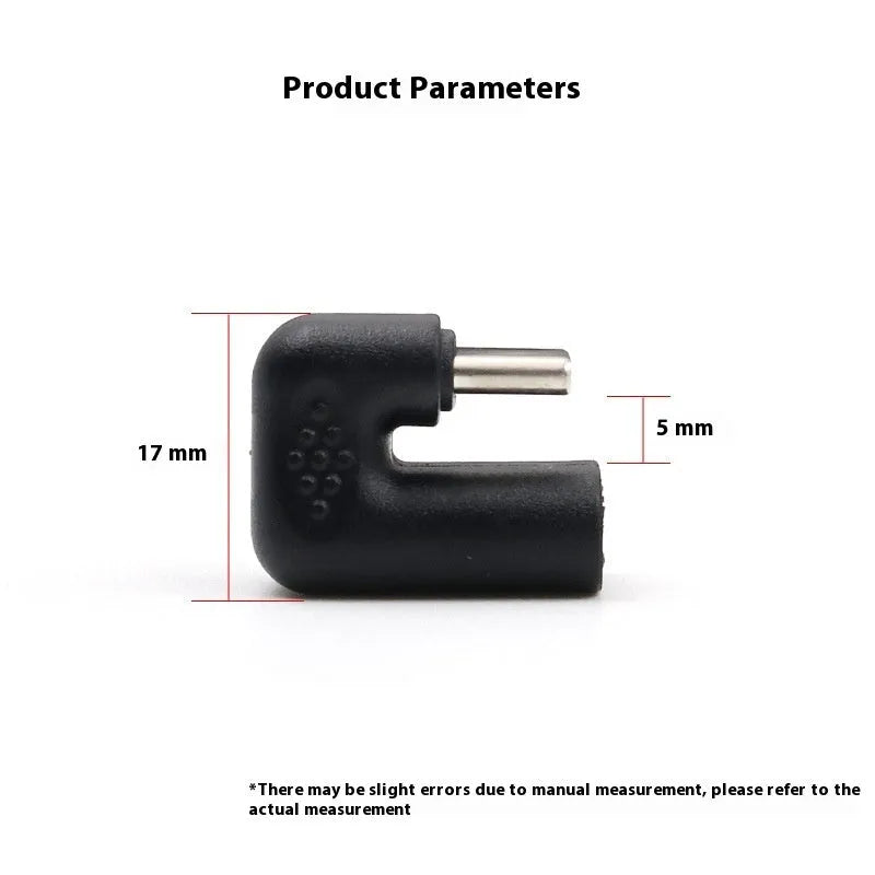 Plastic U-bend adapter extension cable with 4-piece adapter set for mobile devices