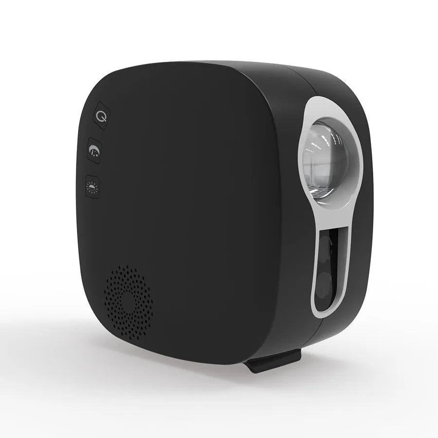 White laser starry sky projection lamp with nebula moon patterns and Bluetooth speaker functionality