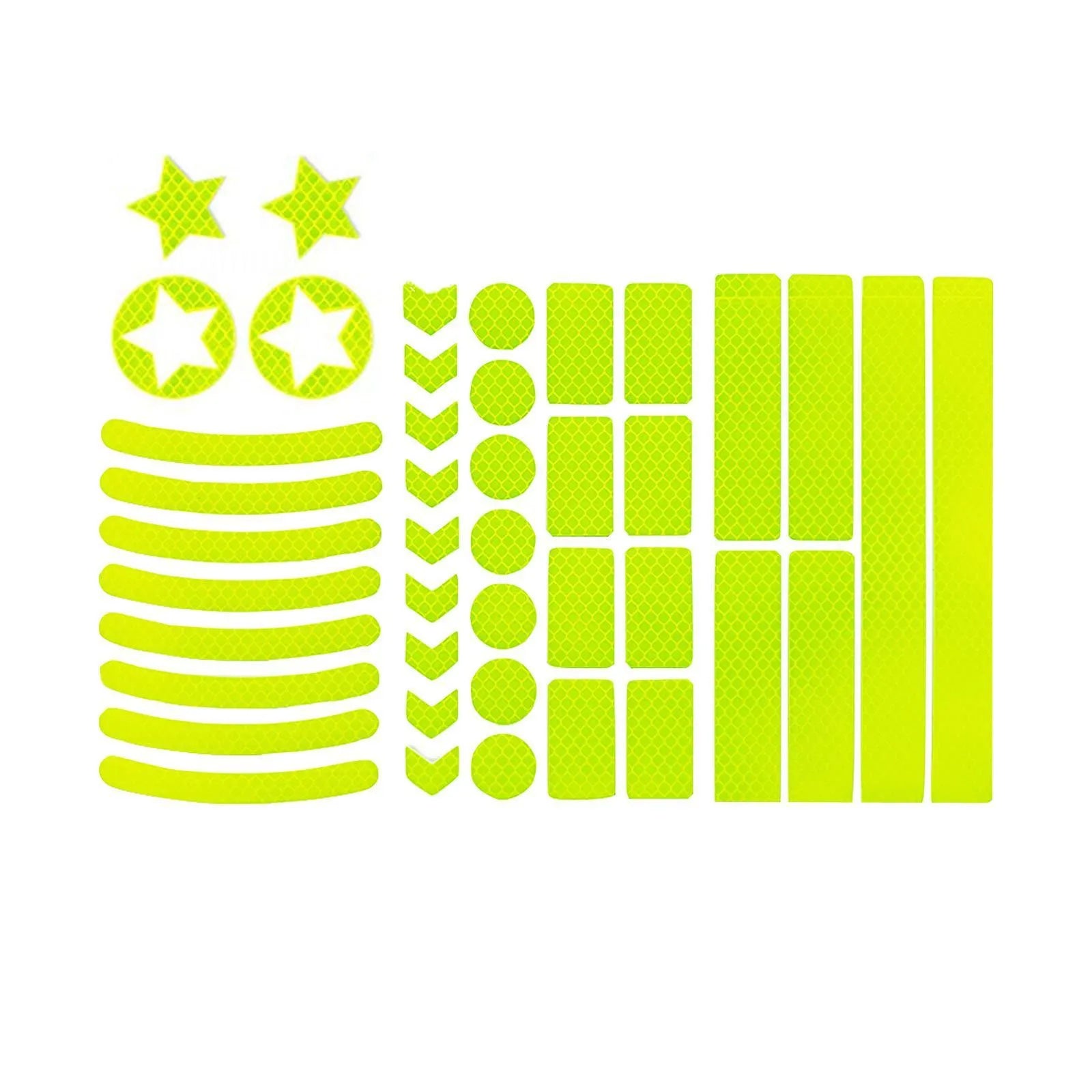 Bicycle reflective safety tape with geometry grid pattern in four colour options