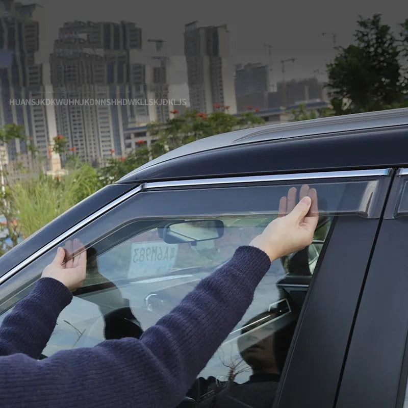 2023 Mitsubishi Outlander window deflectors in black engineering plastic