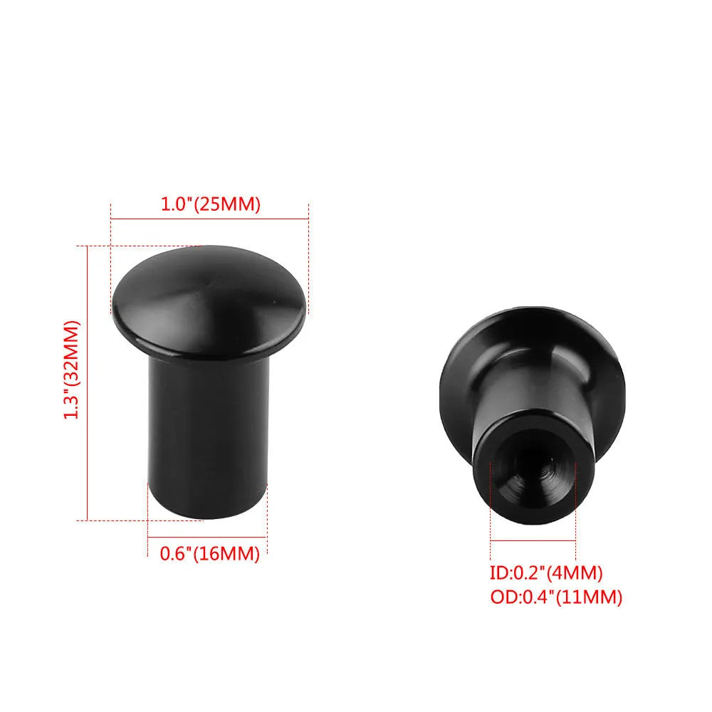 Aluminium alloy handbrake release button cap for car modification in five colour options.