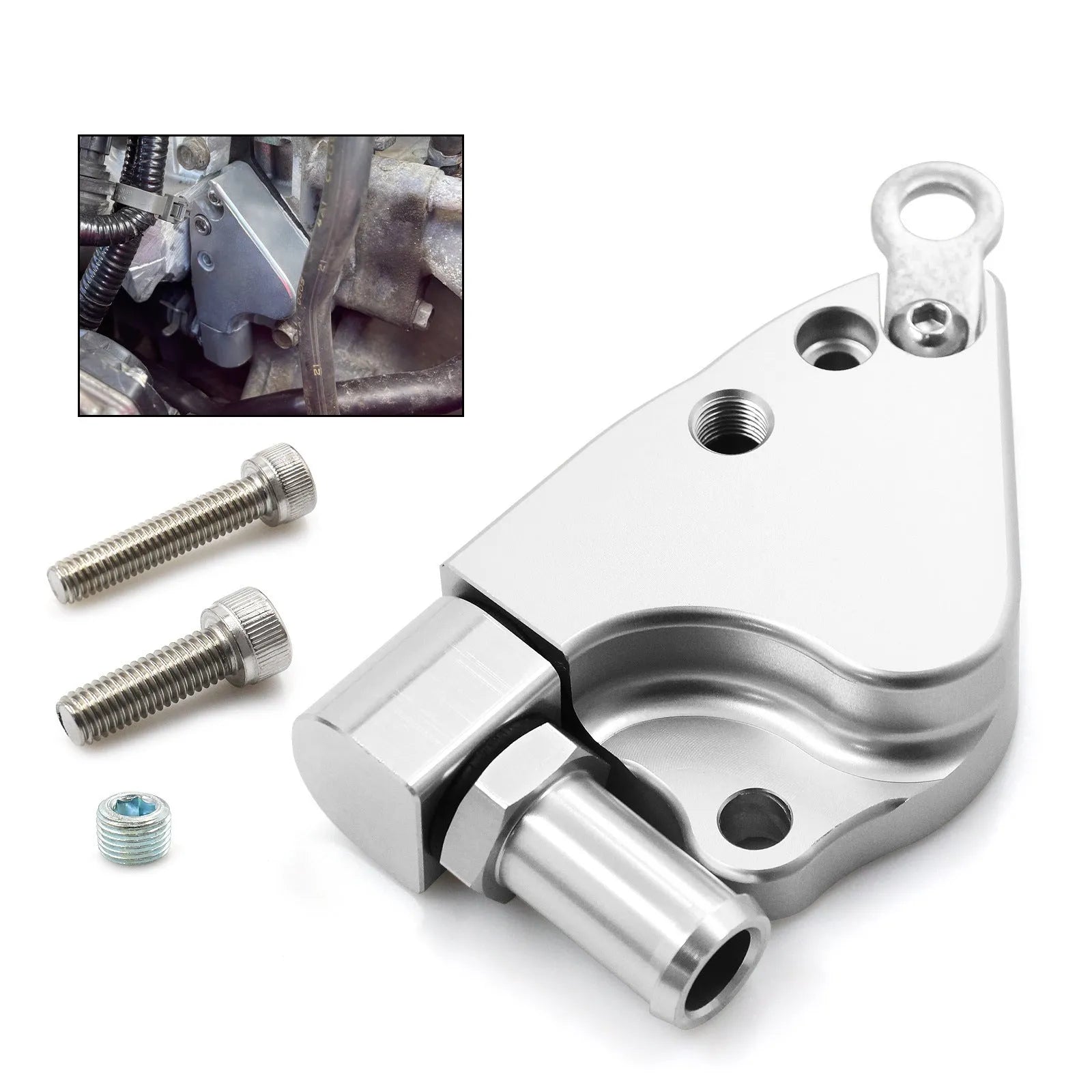 Aluminium intake manifold coolant adapter for Honda K20 K24 engines