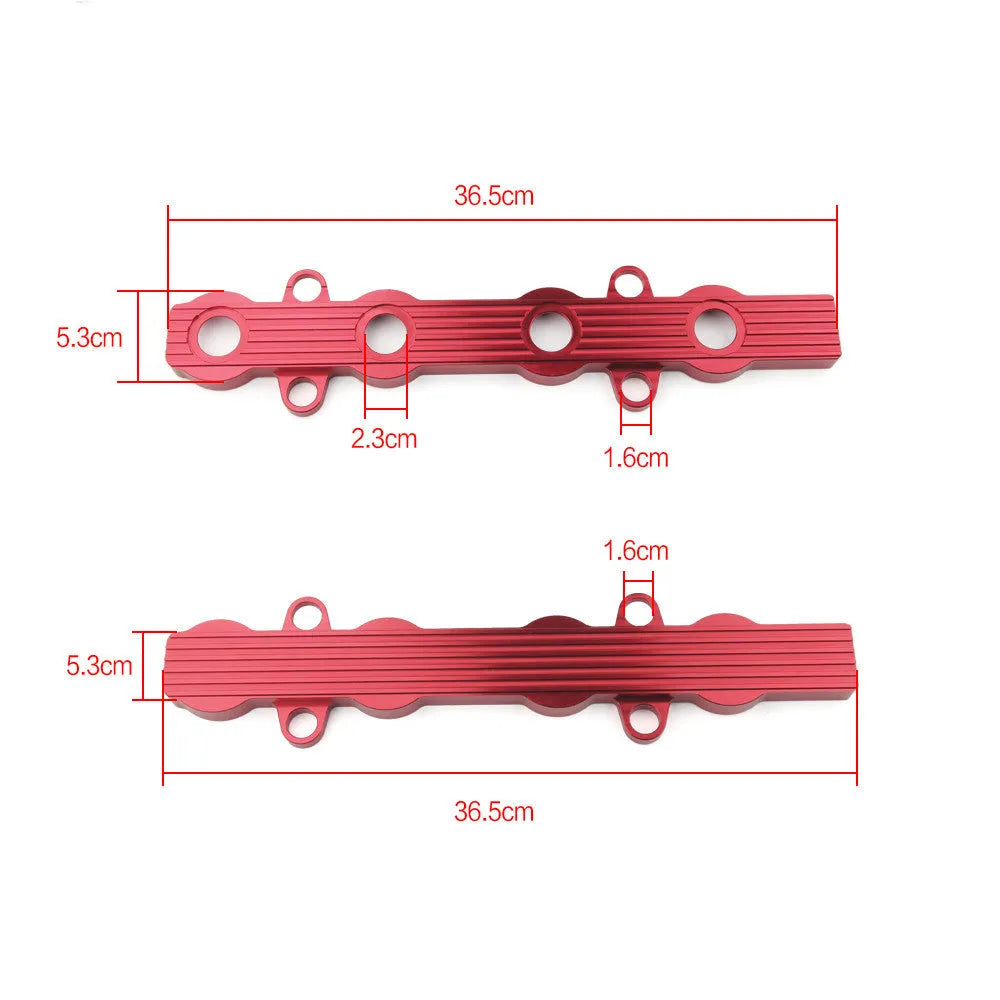 Aluminium alloy car bonnet vent shown in blue, red, and silver colour options.