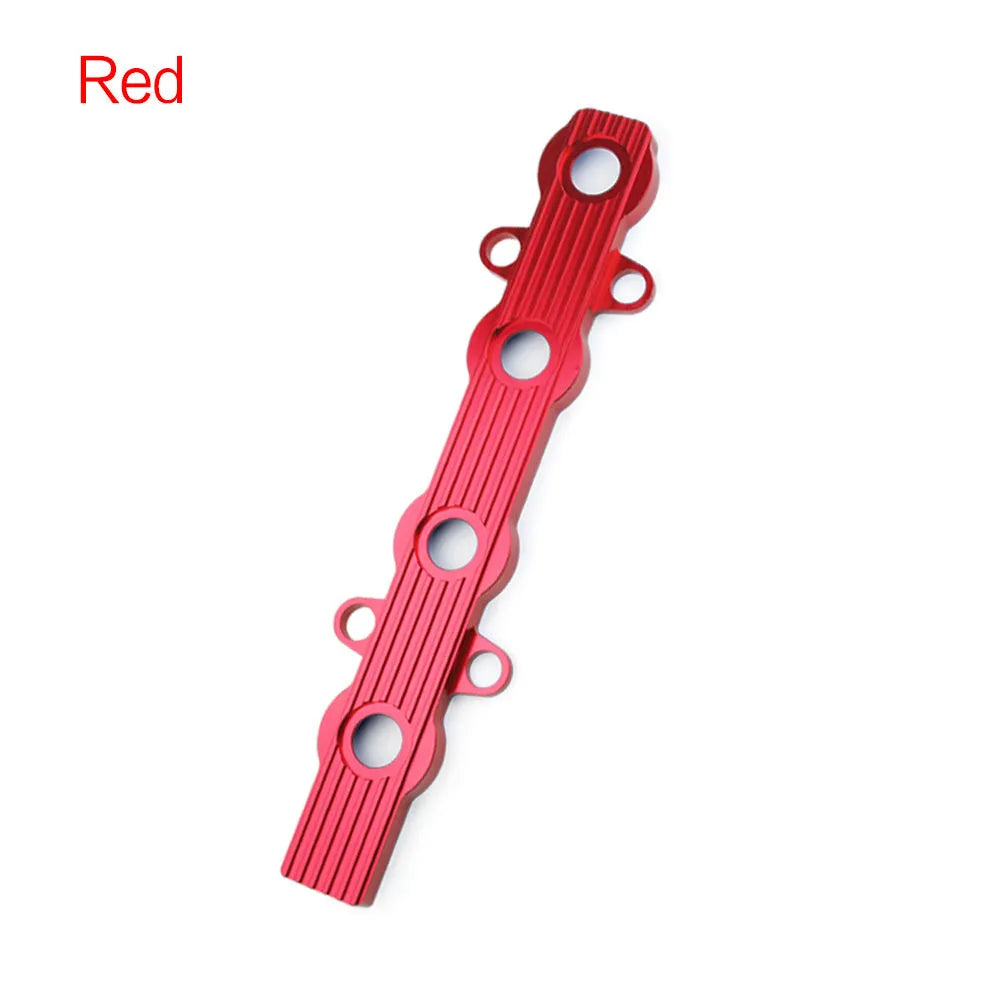 Aluminium alloy car bonnet vent shown in blue, red, and silver colour options.