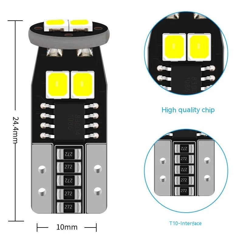 Small 10mm car license plate light with 2.1W output for vehicle registration illumination