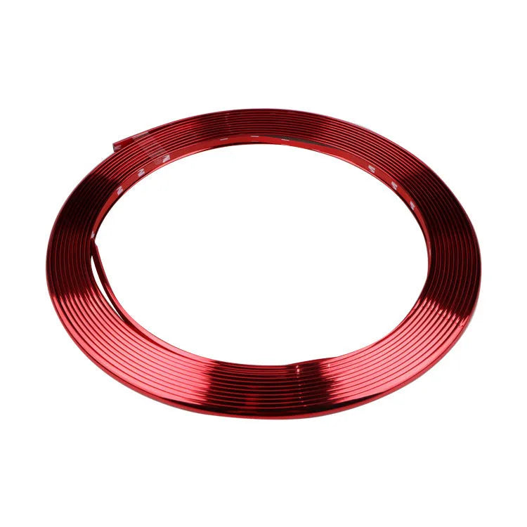 Galvanized purple PVC wheel trim roll for car decoration and protection, 8 metre length