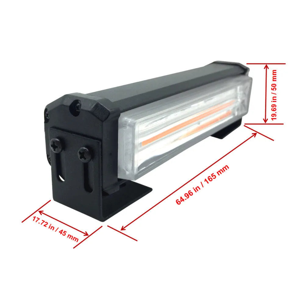 Yellow vehicle strobe warning light with 160mm diameter and aluminium alloy housing