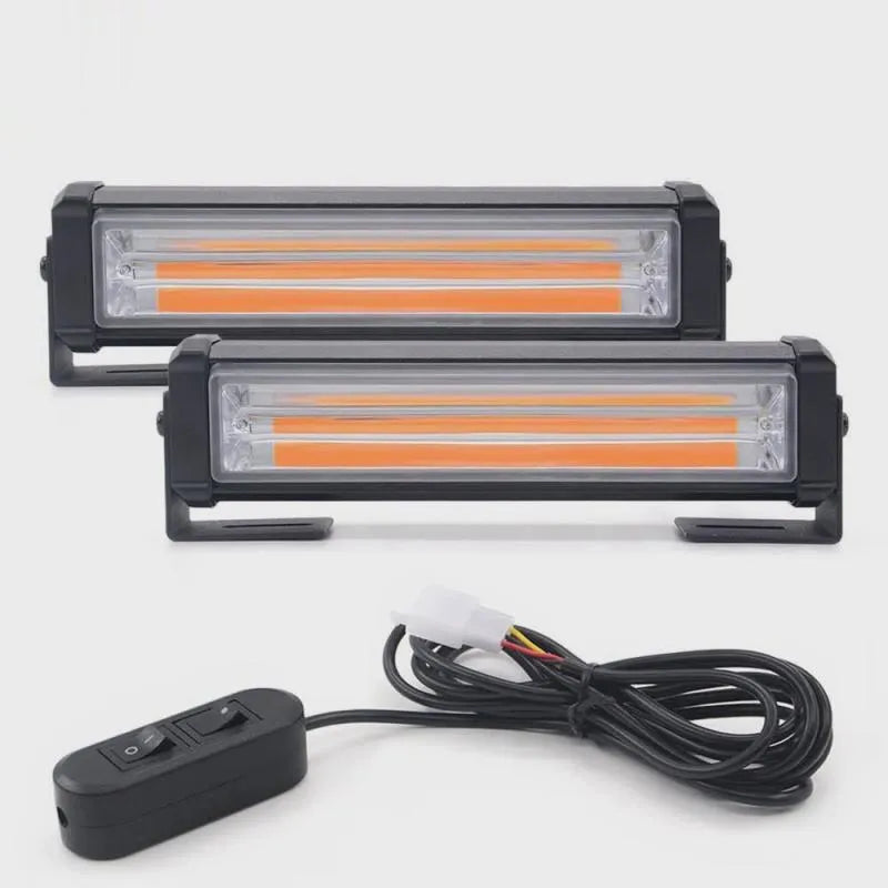 Yellow vehicle strobe warning light with 160mm diameter and aluminium alloy housing
