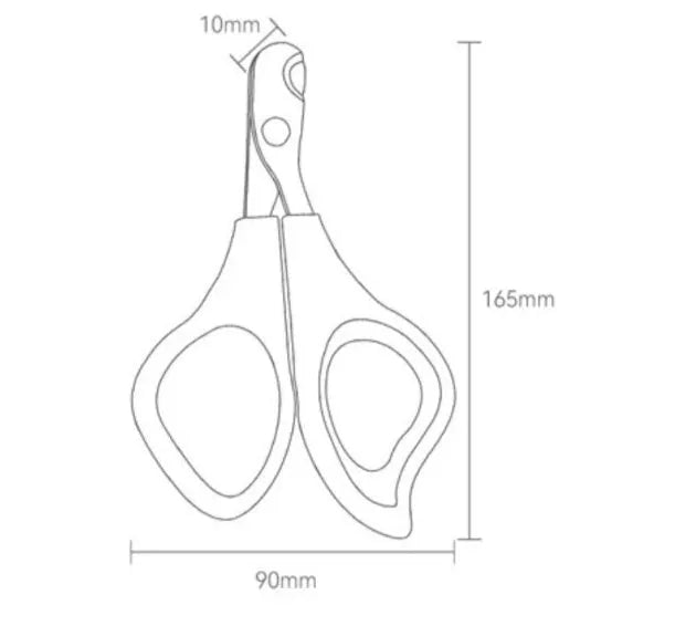 Pet nail clippers for cats with anti-bleeding round mouth design and ABS handle