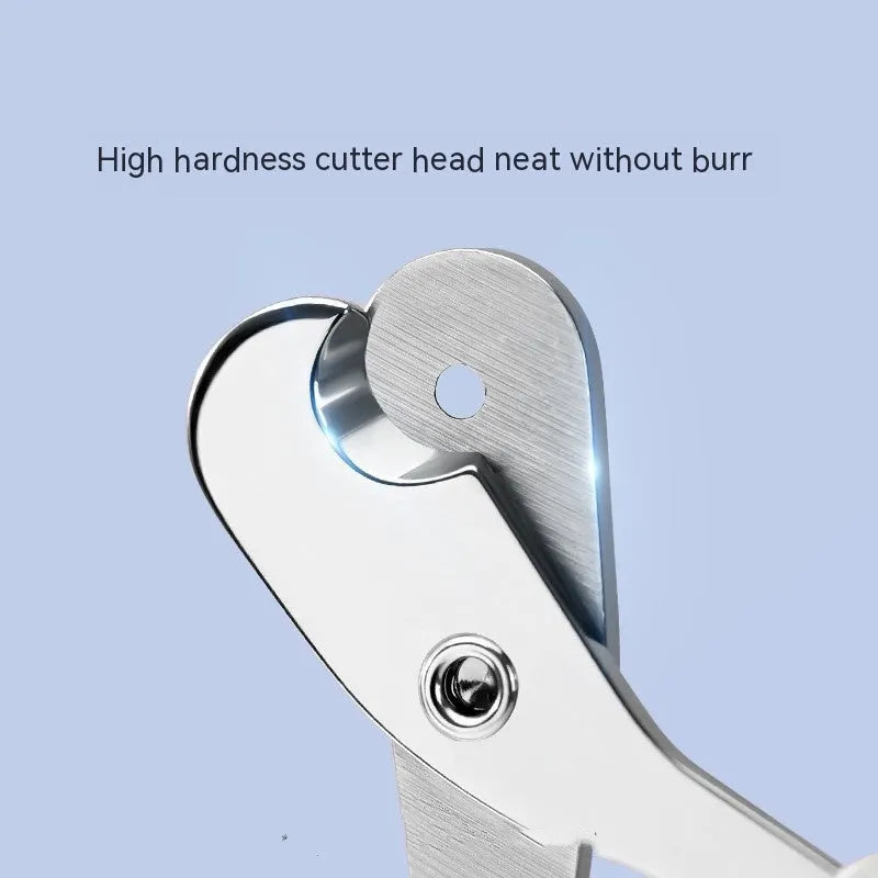 Pet nail clippers for cats with anti-bleeding round mouth design and ABS handle