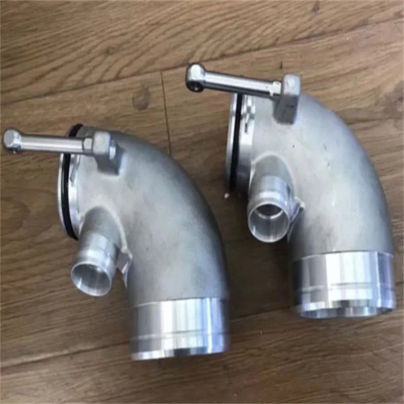 Aluminium alloy 90-degree turbo pipe elbow for lateral engine positioning