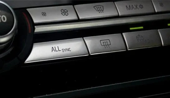 Silver automotive air conditioning dashboard button replacement sets for car interior controls