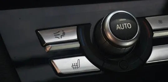 Silver automotive air conditioning dashboard button replacement sets for car interior controls