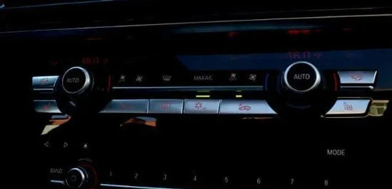 Silver automotive air conditioning dashboard button replacement sets for car interior controls