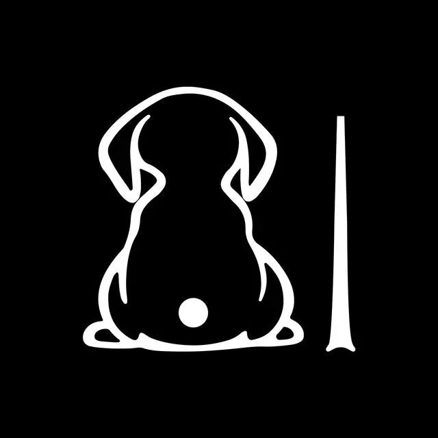 Cartoon cat pattern car rear window wiper shadow sticker in multiple colours.