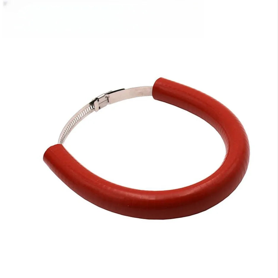 Universal motorcycle exhaust pipe anti-drop wring in stainless steel with black, blue, and orange colour options