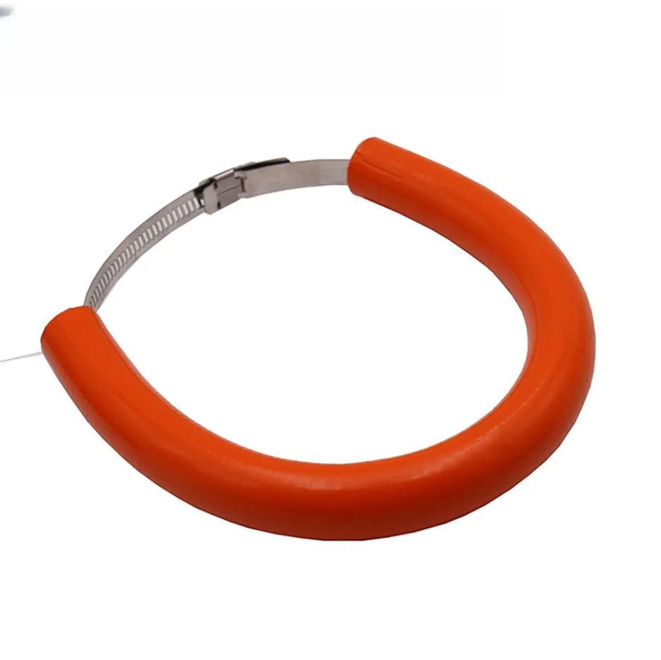 Universal motorcycle exhaust pipe anti-drop wring in stainless steel with black, blue, and orange colour options
