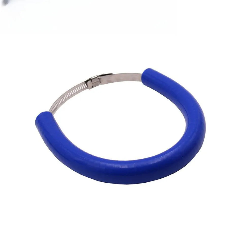 Universal motorcycle exhaust pipe anti-drop wring in stainless steel with black, blue, and orange colour options