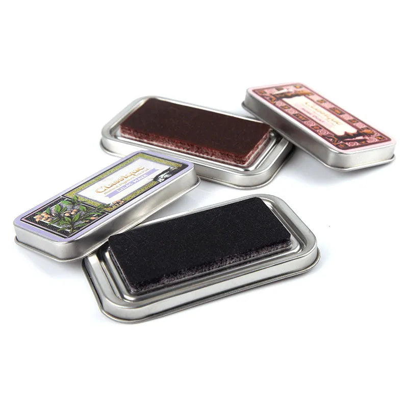 Rectangular quick-drying stamp pad for DIY rubber stamps in five colour options