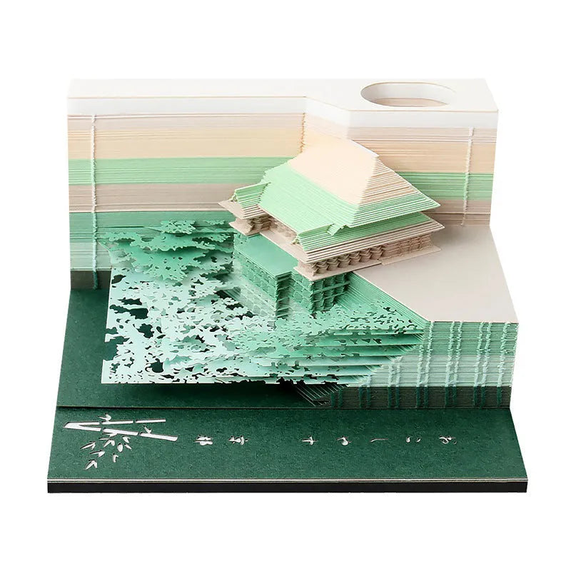 One Piece architectural sticky notes notepad with cartoon design measuring 80x45mm