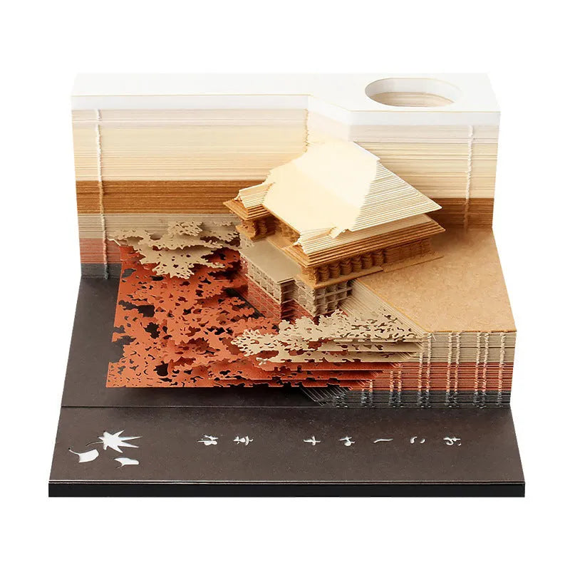 One Piece architectural sticky notes notepad with cartoon design measuring 80x45mm