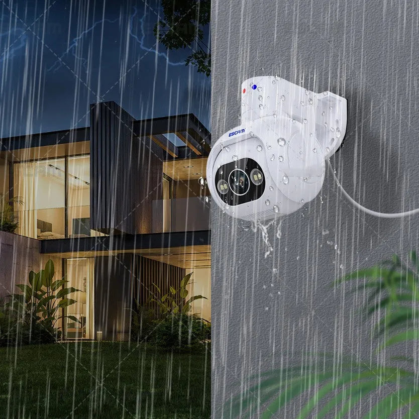 Smart colour night vision 4MP security camera with wall mount bracket