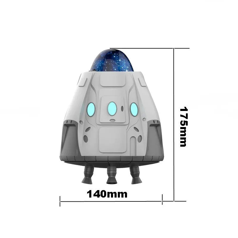 White space capsule-shaped Northern Lights ambience light with remote control