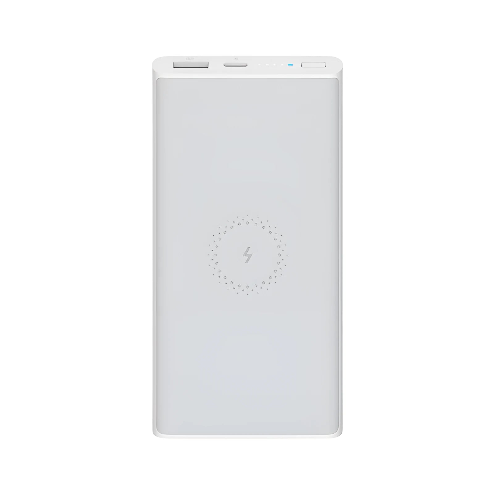 Black and white large capacity 10000mAh power bank with USB-C and wireless charging