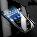 Curved hydraulic film screen protector for Samsung Galaxy S8 S9 S10 phones in clear and purple options