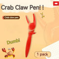 Crab-shaped novelty ballpoint pen showing the pressing can clip mechanism on one claw