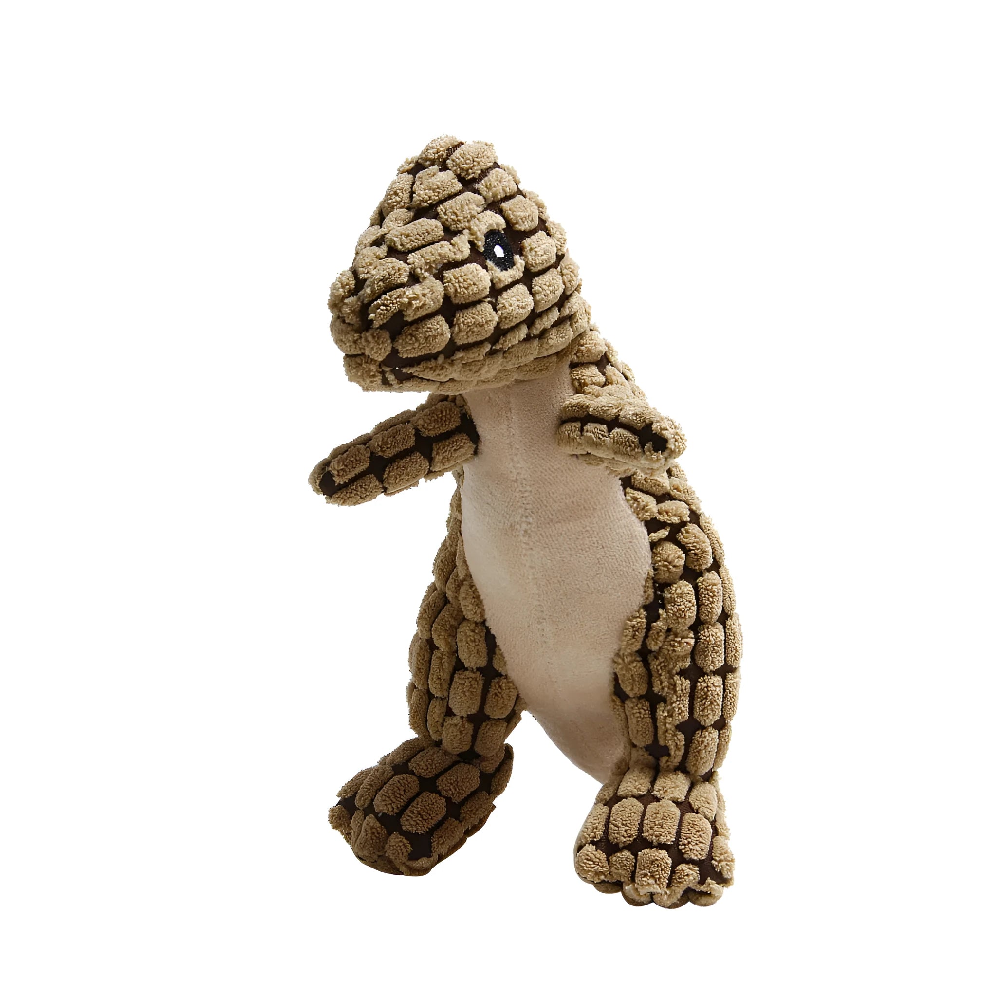 Grey, green, and orange bite-resistant dog toy with sound, shown with scale indicating 35cm length.