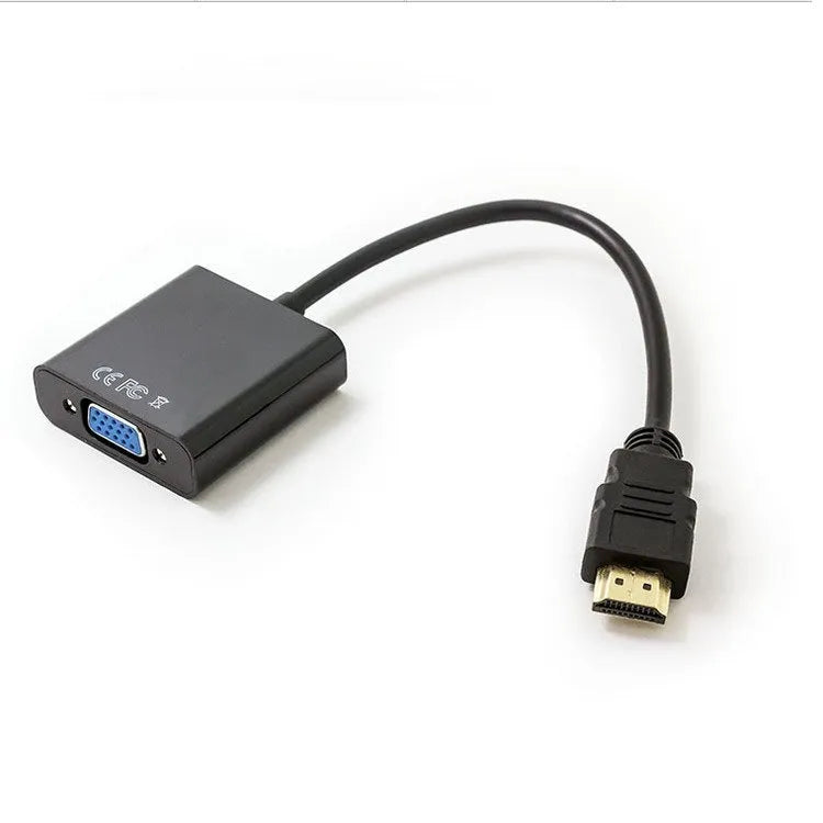 HDMI to VGA adapter cable with 0.3 metre length and female VGA port