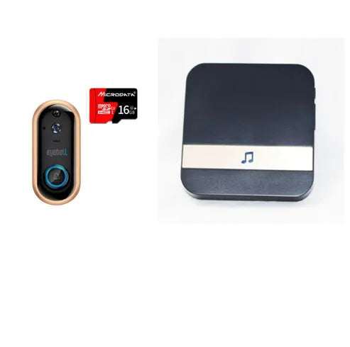 Wireless WiFi video doorbell in silver with 1080P HD camera and infrared night vision