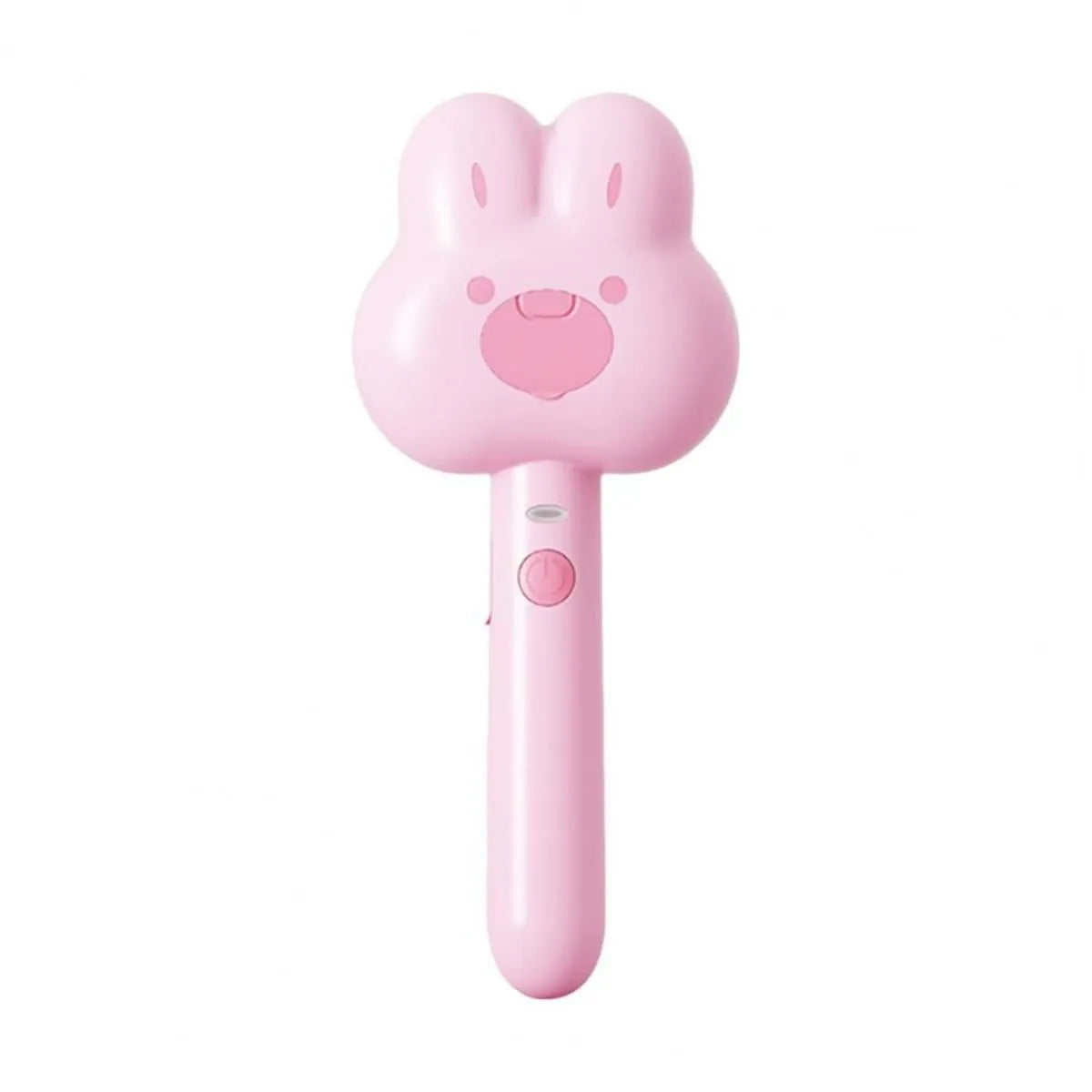 Cat steam brush grooming tool with cartoon design showing hot spray function and self-cleaning mode