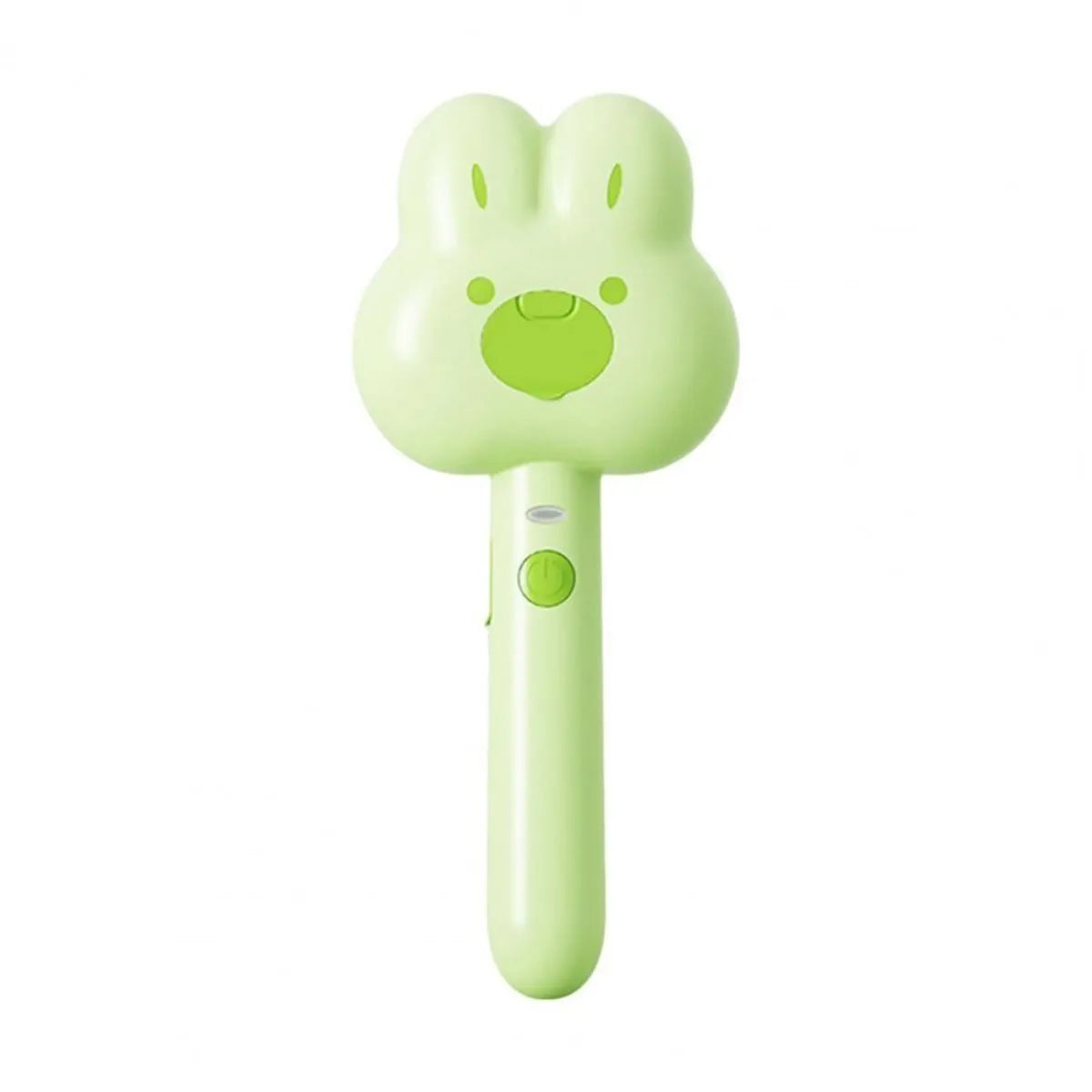 Cat steam brush grooming tool with cartoon design showing hot spray function and self-cleaning mode
