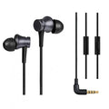 Piston in-ear headphones with 3.5mm wired connection in black, blue and red colour options