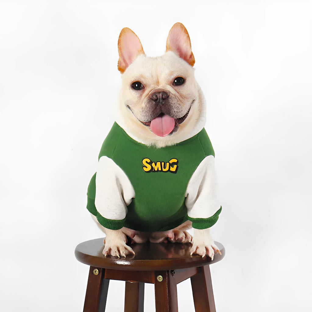 Green cotton pet clothing for dogs or cats, sizes L to 4XL.