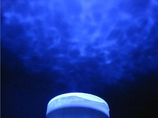 Blue LED ocean theme projection lamp for children's rooms with DLP technology.