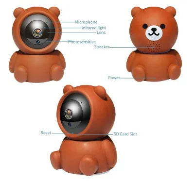 1080P wireless WiFi security camera with auto-tracking motion detection and IR night vision