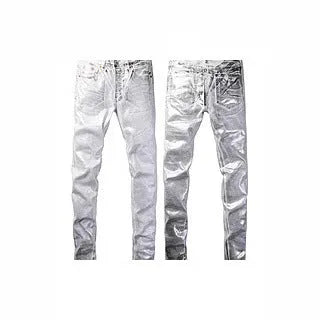 Men's black slim fit stretch jeans with a button fly and straight skinny leg