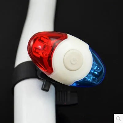 Red and blue 4LED tail light with adjustable mount for equipment accessories