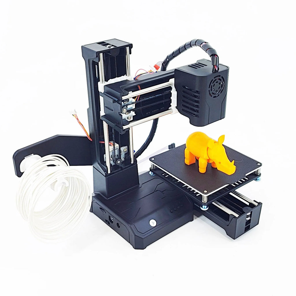 K9 New Mini 3D Printer with 100x100mm build area and 0.4mm nozzle for PLA filament printing