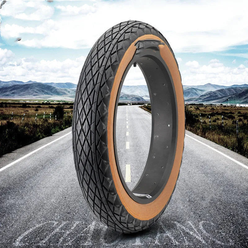 Brown skin edge replacement tyre for snowmobile and electric beach car with 20-inch diameter