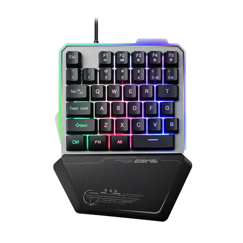 G40 Flow Colour black robotic one-handed gaming keyboard with RGB backlighting