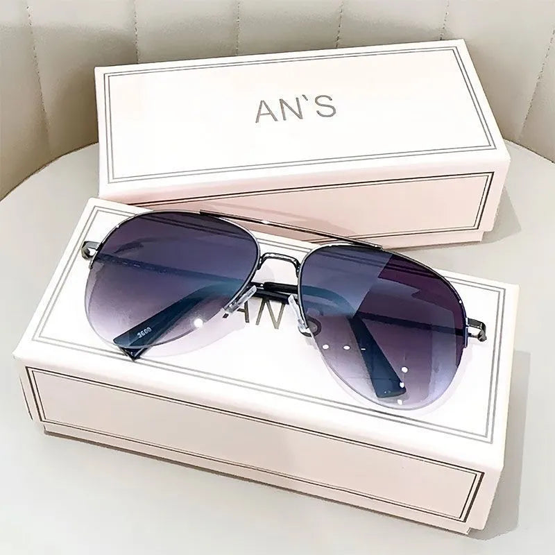 Metal frame aviator driving sunglasses with large lenses available in multiple colour combinations